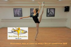 Ela foi selecionada para o WORLD BALLET COMPETITION que acontecerá em ORLANDO (EUA), de 6 a 16/06/2018