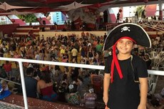 O clube recebeu uma ornamentação especial para receber a criançada nas matinês, que serão animadas por ritmos carnavalescos 