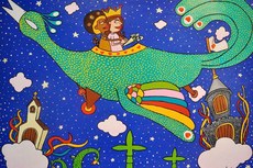 Pintura de Giga Brow, um dos artistas integrantes da mostra na Usina Cultural Energisa 