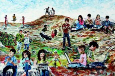 Trecho de obra da artista Fran Lima, que está presente na exposição