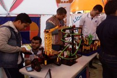 Estudantes da rede pública de ensino tiveram a oportunidade de expor trabalhos na área da robótica no Ginásio O Ramalhão, em Bananeiras