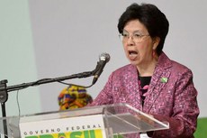 Margaret Chan esteve no Brasil em novembro de 2015 para a  2ª Conferência Global de Alto Nível sobre Segurança no Trânsito