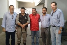 A visita foi acompanhada pelo secretário da Juventude, Esporte e Lazer (Sejel), Tibério Limeira, e o secretário executivo José Marco