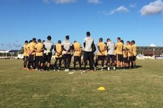 Jogadores botafoguenses treinaram de forma secreta ontem pela manhã, na Maravilha do Contorno