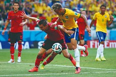 O último jogo entre Brasil e México em uma Copa do Mundo foi em 2014, em Fortaleza