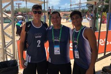 No vôlei de praia, a dupla Thiêgo e Pablo levou mais uma medalha de bronze