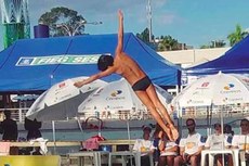 José Arthur foi campeão duas vezes na prova de trampolim em Goiânia