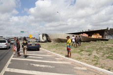 O acidente ocorreu por volta das 9h