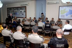 Reunião aconteceu no Quartel do Comando Geral da PM, entre o presidente do TRE-PB, Romero Marcelo da Fonseca, e a cúpula da PM