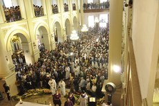 A Basílica de Nossa Senhora das Neves foi lotada pela multidão que compareceu ao velório, que teve a presença do governador Ricardo Coutinho