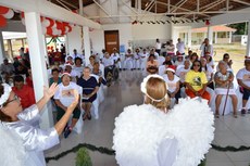 O momento mais emocionante foi a apresentação do Auto de Natal, encenado pelos idosos do Centro Social Urbano (CSU) do Bairro de Mandacaru