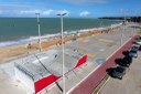 Estrutura da nova orla conta com pista de skate, ciclovia, quadras de vôlei de praia, playground, estacionamento, quiosques e praça de eventos 