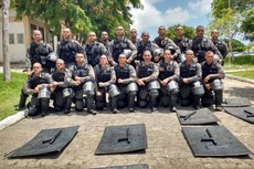 Os militares concluíram um estágio de 15 dias com disciplinas voltadas para as atividades especializadas de choque