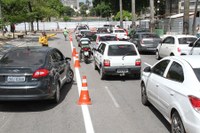 Trânsito engarrafado e muitas dúvidas dos transeuntes e motoristas que passaram pelo Parque Solon de Lucena