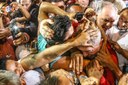 O ex-presidente do Brasil, Lula da Silva (PT), durante caminhada em Ipojuca, Pernambuco