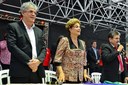 Presidente Dilma Rousseff foi recebida por uma multidão no Espaço Cultural