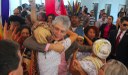 O governador Ricardo Coutinho ganhou presentes, cartazes, flores e outros objetos como forma de agradecimento da população pelo seu empenho à frente da gestão estadual