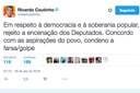 Governador Ricardo Coutinho fez uma publicação em seu perfil no Twitter logo após a votação na Câmara dos Deputados