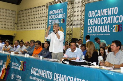 "Não é possível fazer tudo, porém mais de 90% das obras do Estado partem da participação popular", ressaltou o governador