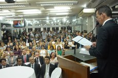 Marcos Vinícius profere seu primeiro discurso como presidente da Câmara Municipal de João Pessoa