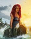 Artista BossLogic postou em sua conta no Twitter uma ilustração gráfica de como ele imagina Halle Bailey como Ariel.