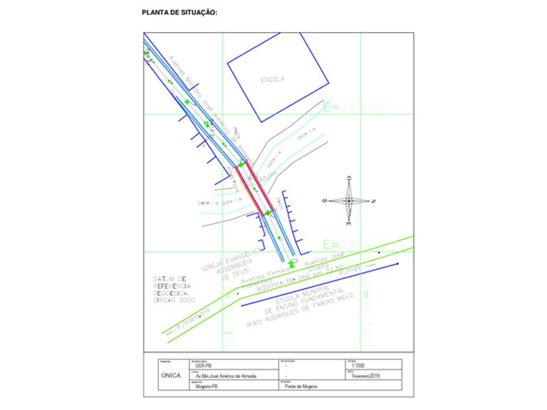 Projeto da construção de ponte em Mogeiro