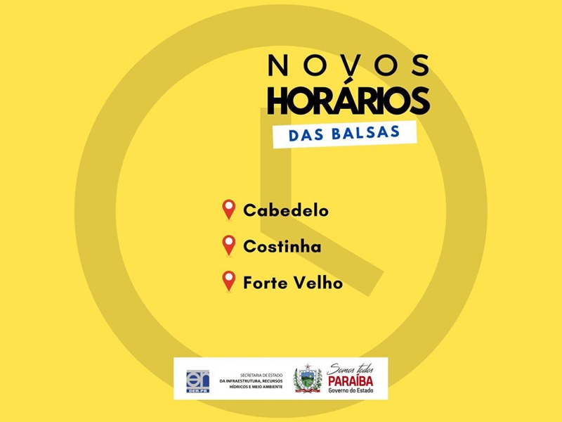 Novos horários das balsas