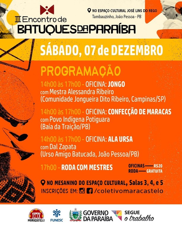 Encontro de Batuques - Programação