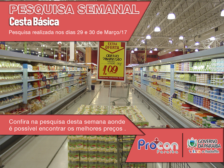 Cesta básica 29 e 30 de Março/17