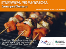 Pesquisa de carnes para churrasco feita no dia 21 de fevereiro de 2017.