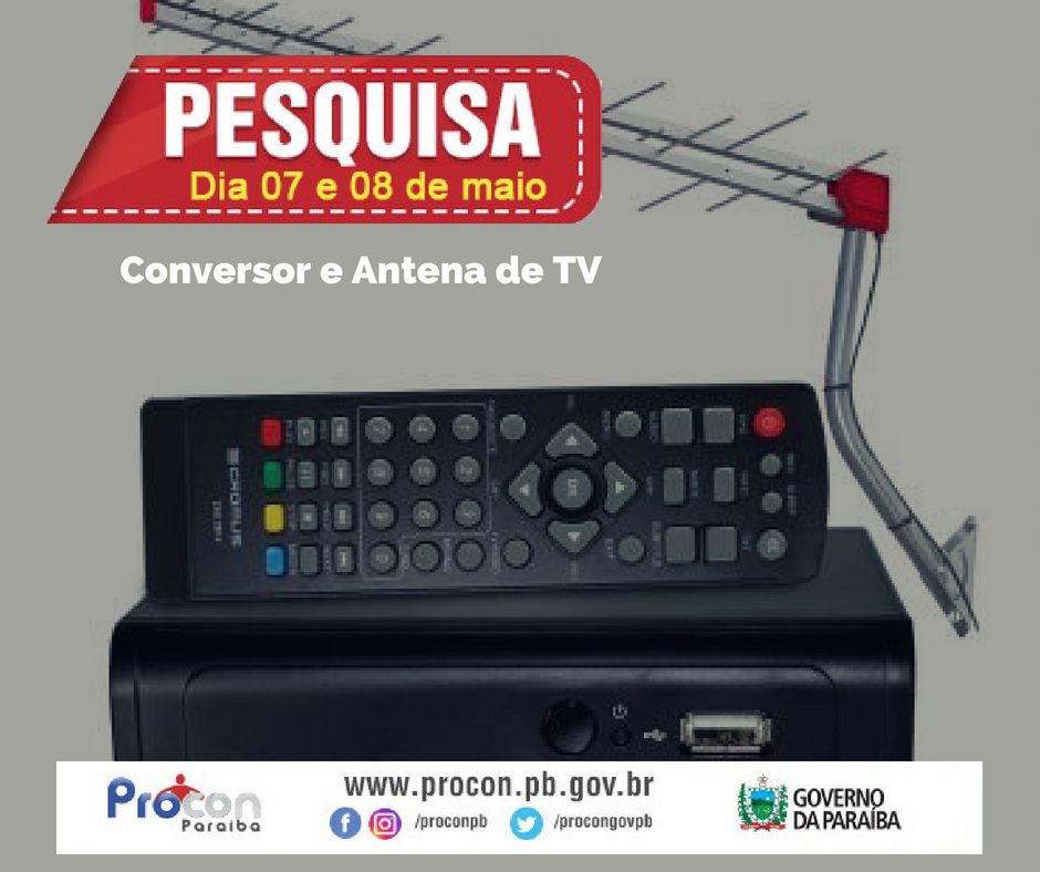 Conversores e antenas para TV’s tem preço até R$ 119 em João Pessoa