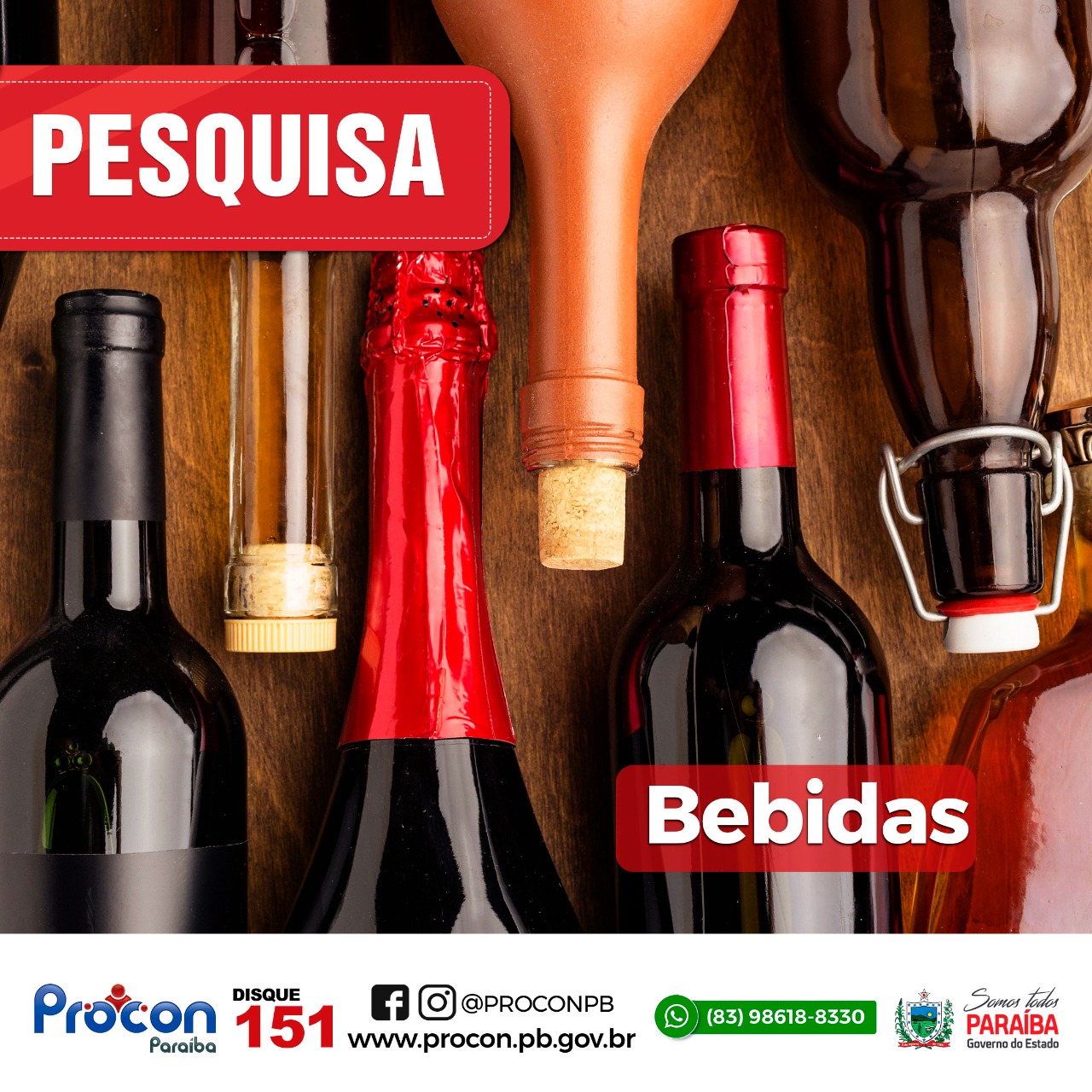 Festividades de fim de ano chegando e o PROCON-PB realiza pesquisa de bebidas para sua festa e constata diferença de até 111,11% nos preços