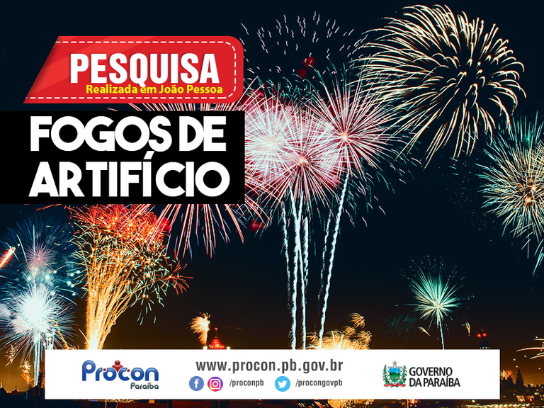 Fogos de artifícios têm preços variando até 78,57% em João Pessoa