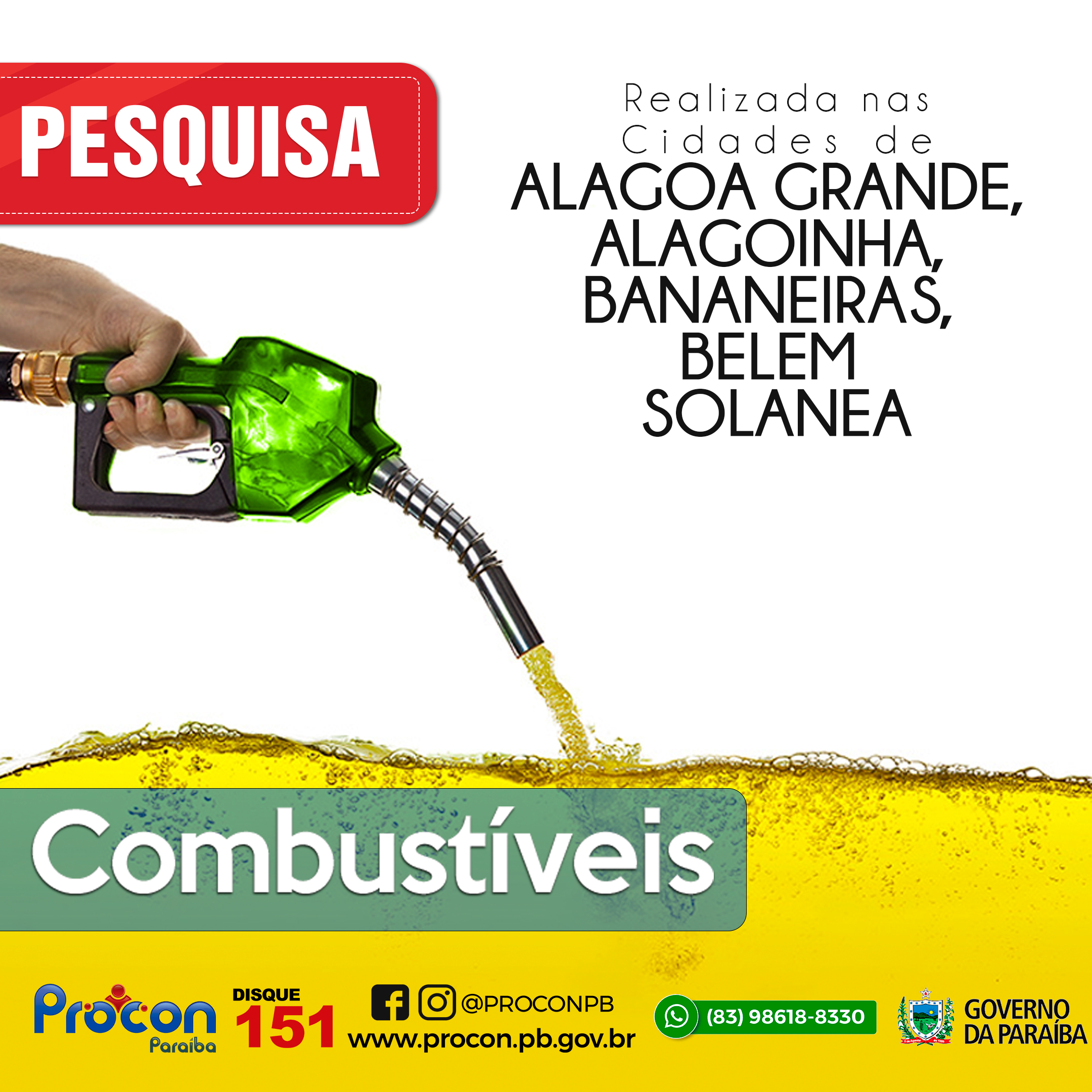 GASOLINA COMUM É ENCONTRADA A R$ 5,99 NA CIDADE DE BANANEIRAS-PB