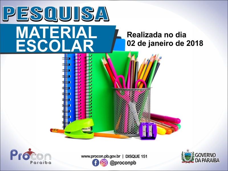 Preços de Material escolar variam até 445,83% em livrarias de João Pessoa