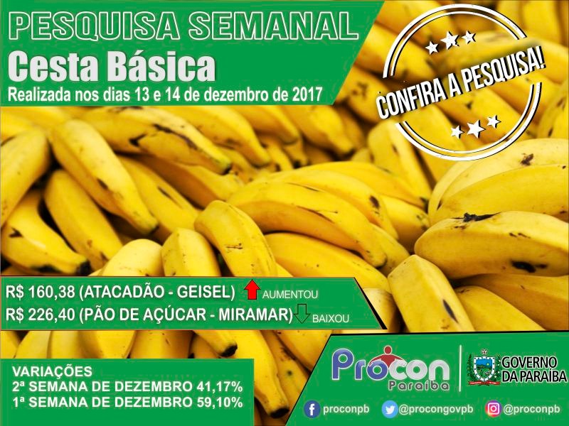 Preços do quilo da banana Prata variam até 216,93% em supermercados de João Pessoa