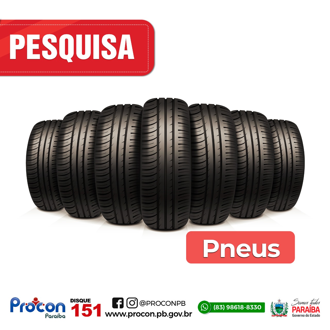 Procon Paraíba realiza pesquisa de pneus e constata variação de 43,17% pelo o preço do produto