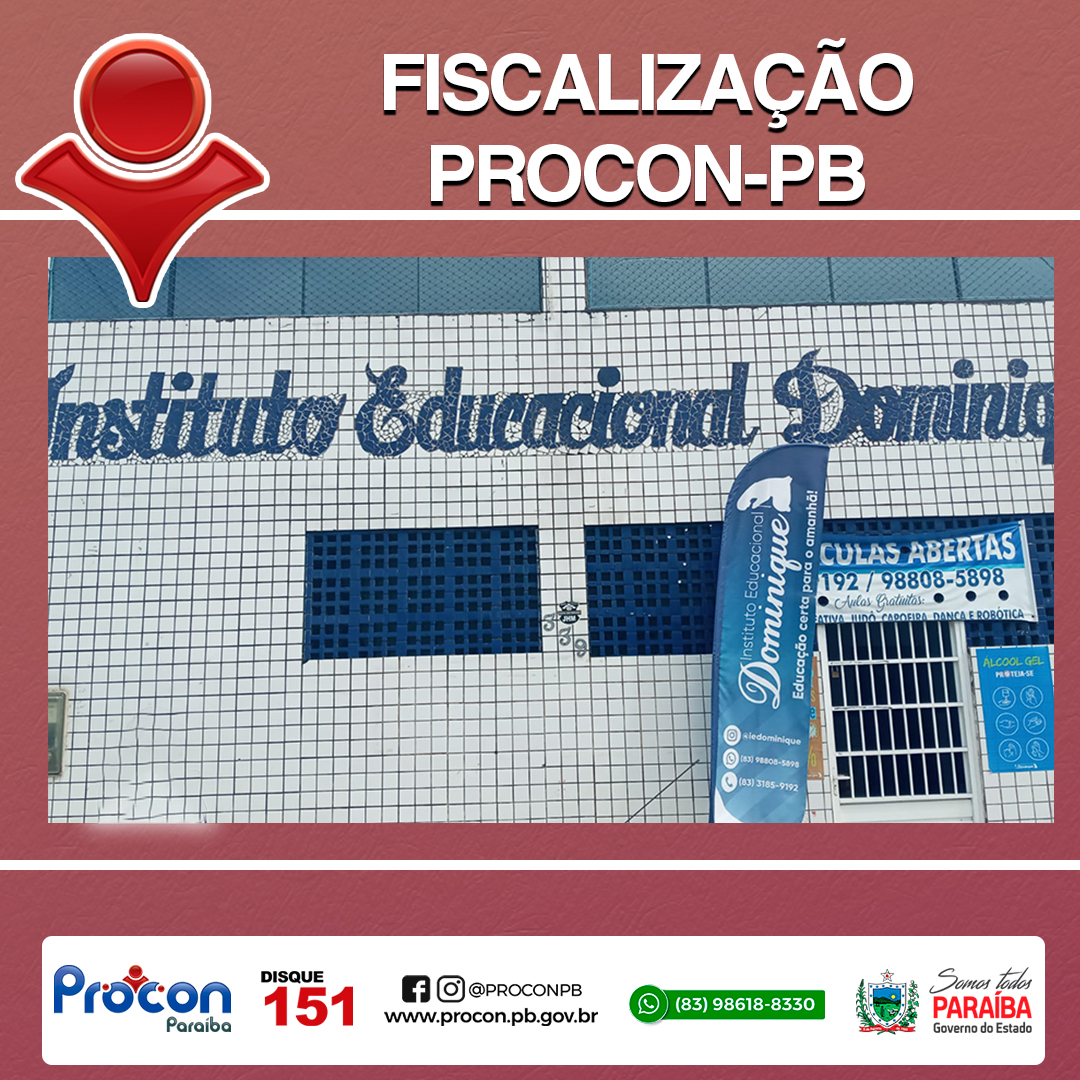 PROCON-PB INICIA OPERAÇÃO VOLTA ÀS AULAS E FISCALIZA 12 ESCOLAS DE JOÃO PESSOA