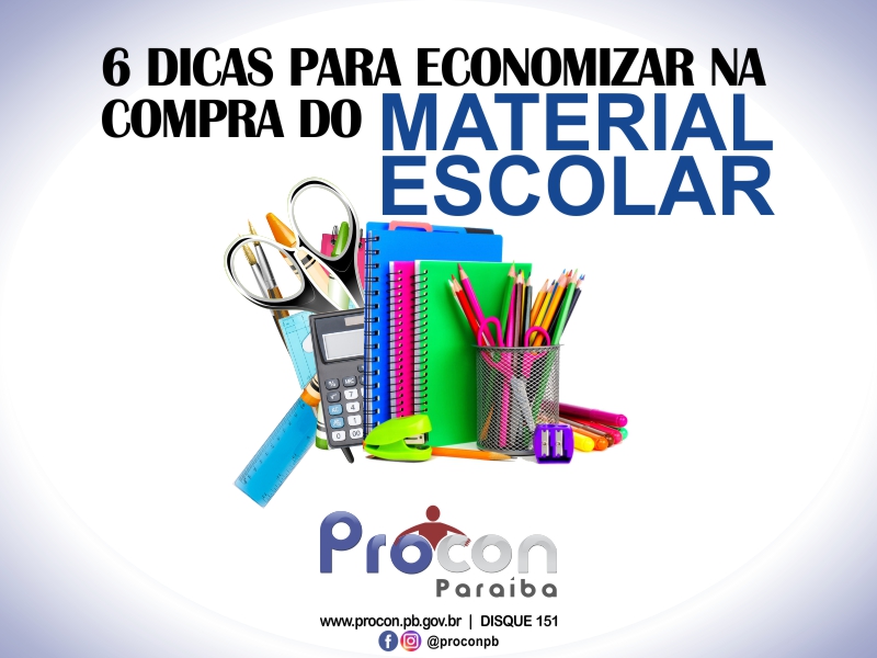 Procon-PB oferece seis dicas para economizar na compra do material escolar