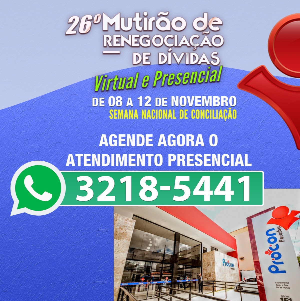 Procon-PB realiza o 26º Mutirão de Renegociação de Dívidas em João Pessoa