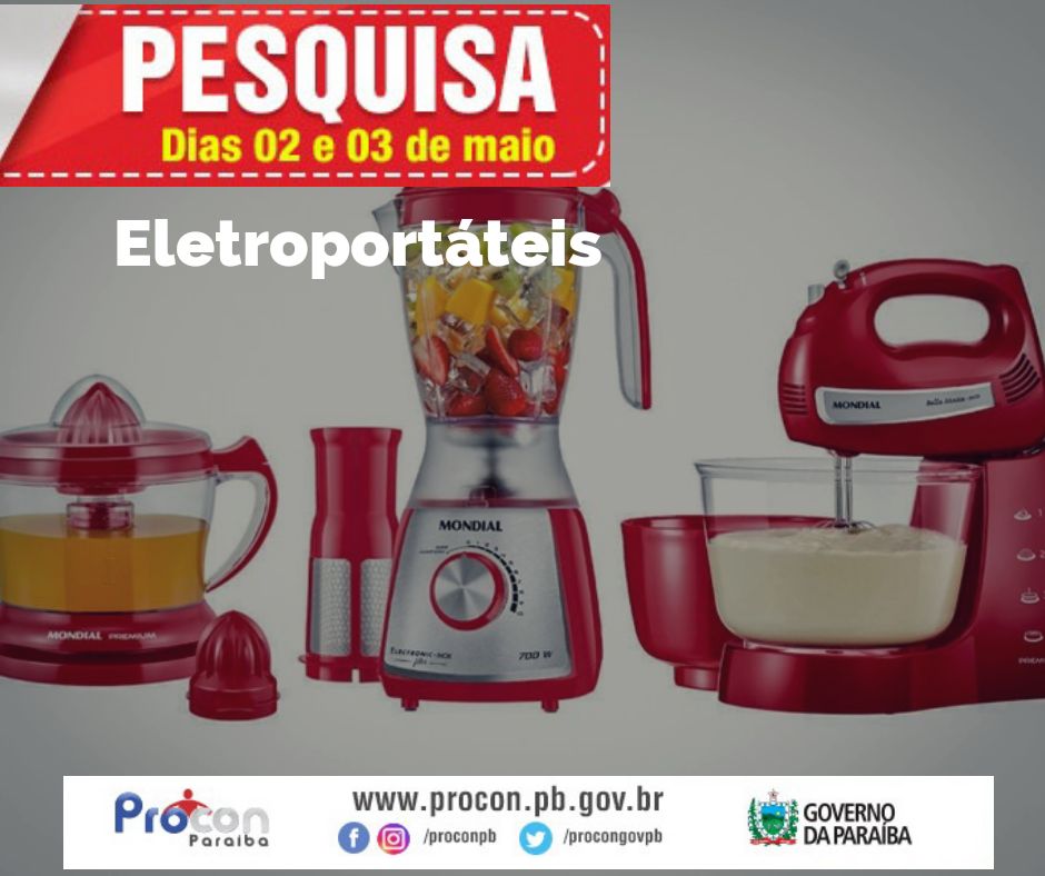 Procon-PB realiza pesquisa de preço de eletroportáteis e constata variação de até 99%