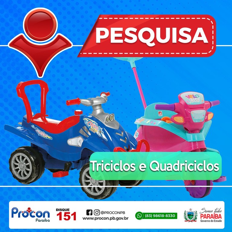 PROCON-PB realiza pesquisa de preço de triciclos e quadriciclos