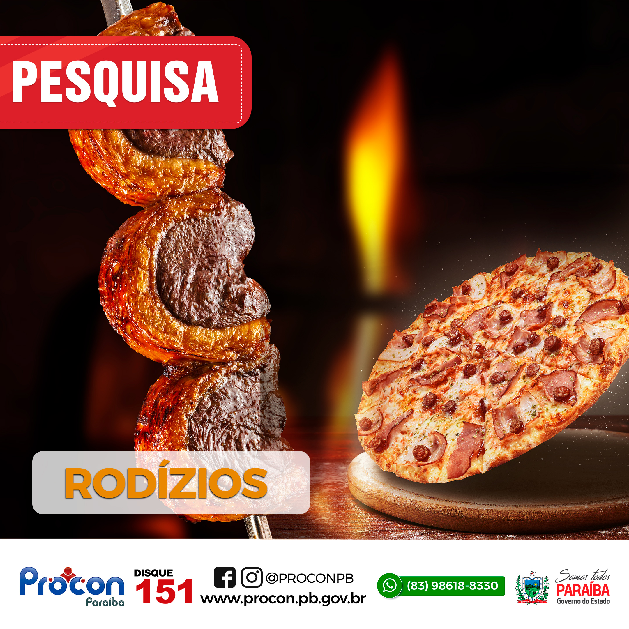 PROCON-PB REALIZA PESQUISA INFORMATIVA DOS PREÇOS DE RODÍZIOS NA CAPITAL PARAIBANA